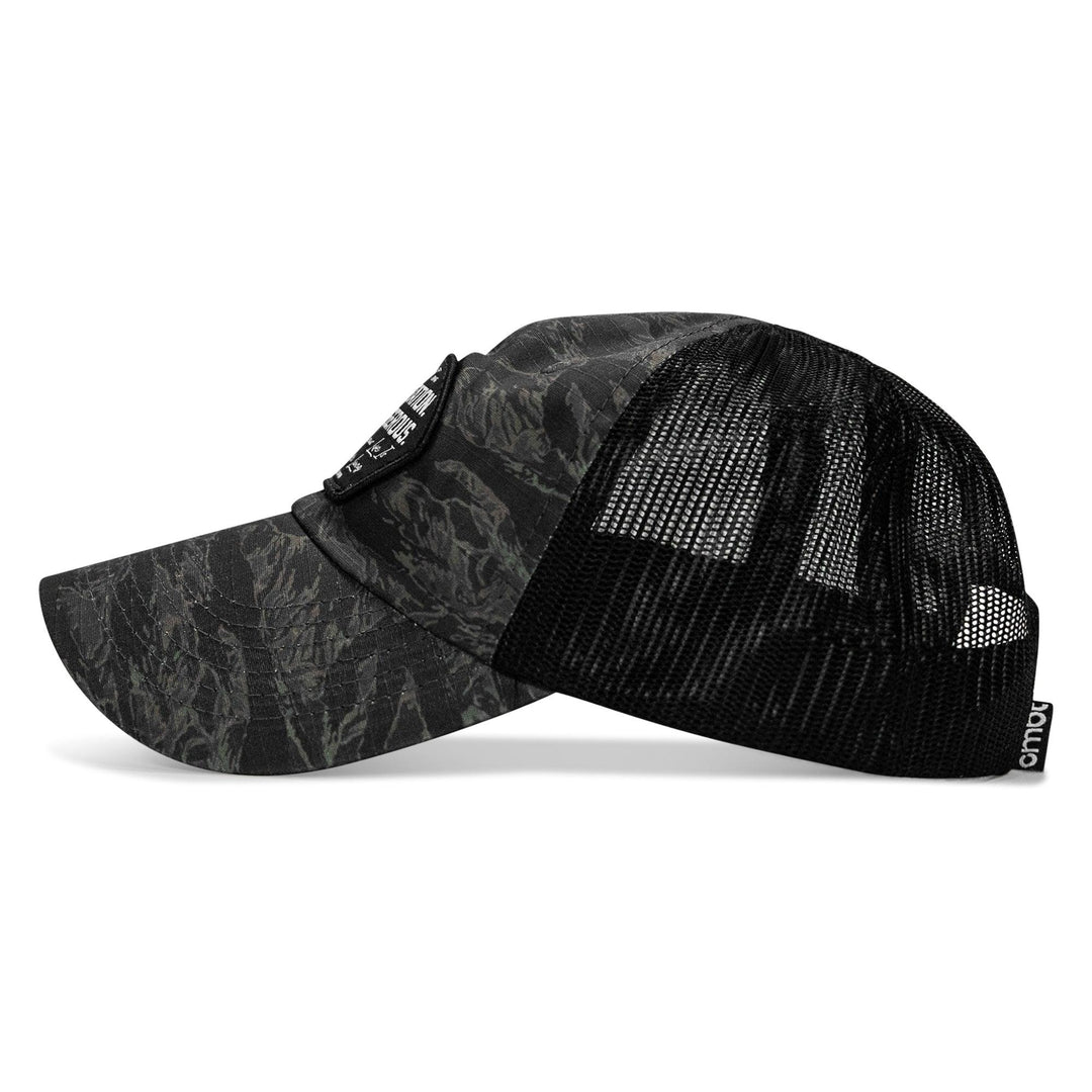 One Revolver Surfboards - No Hesitation. Live Dangerous Patch Tactical Ripstop Mesh Snapback Hat HEADWEAR