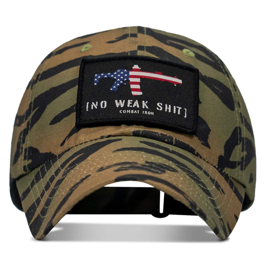 One Revolver Surfboards - No Weak Shit American Flag Rifle Patch Tactical Ripstop Mesh Snapback Hat HEADWEAR