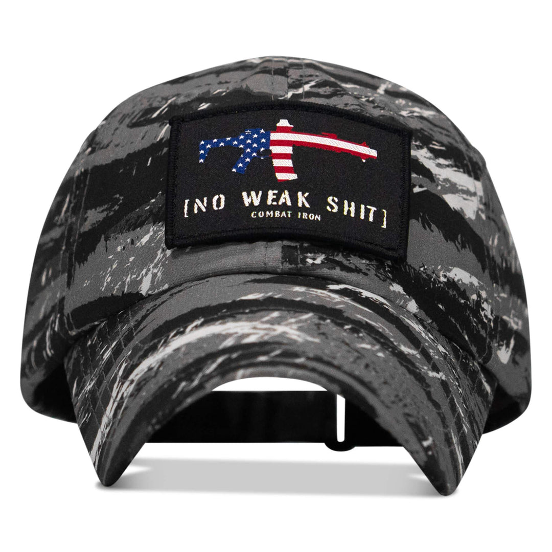 One Revolver Surfboards - No Weak Shit American Flag Rifle Patch Tactical Ripstop Mesh Snapback Hat HEADWEAR