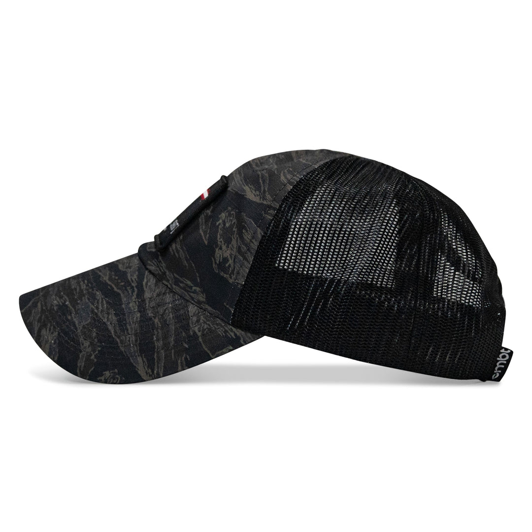 No Weak Shit American Flag Rifle Patch Tactical Ripstop Mesh Snapback Hat