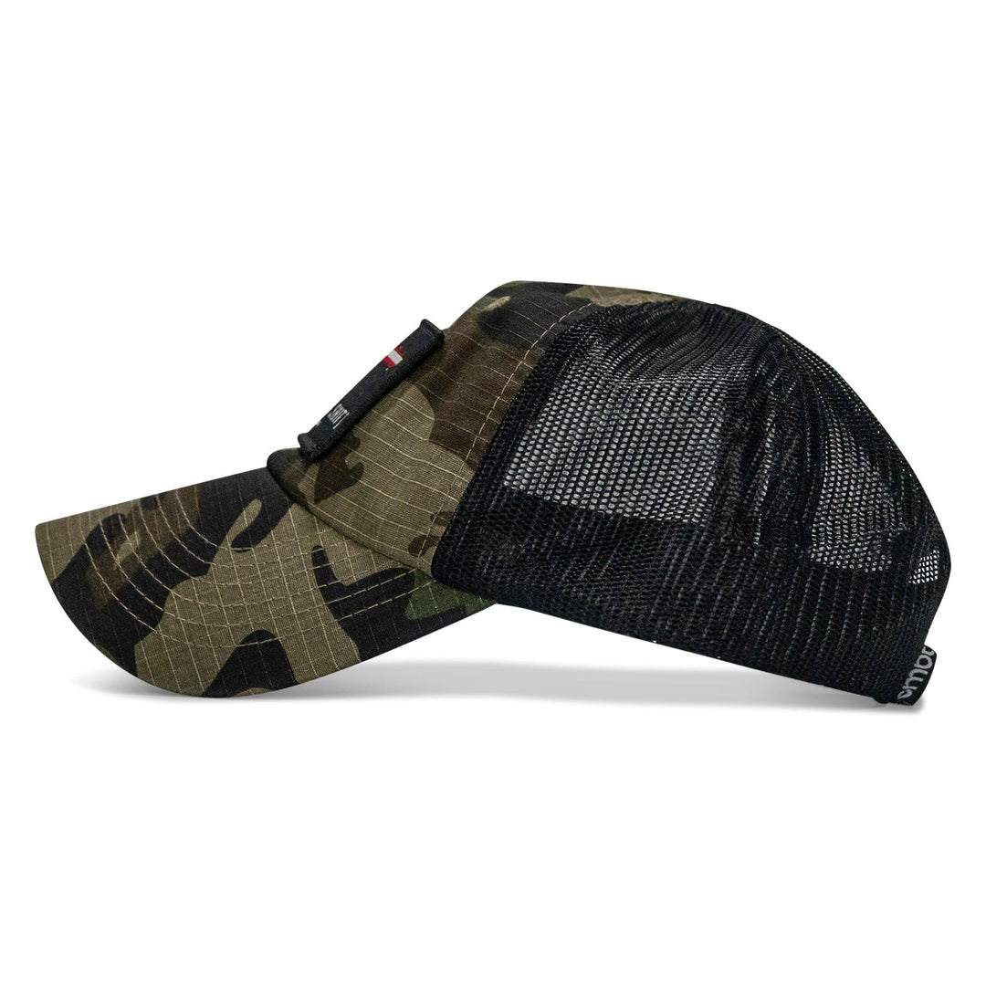 One Revolver Surfboards - No Weak Shit American Flag Rifle Patch Tactical Ripstop Mesh Snapback Hat HEADWEAR