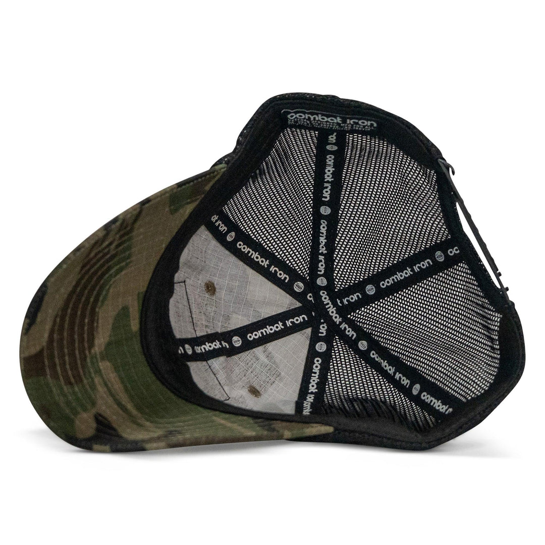 One Revolver Surfboards - No Weak Shit American Flag Rifle Patch Tactical Ripstop Mesh Snapback Hat HEADWEAR