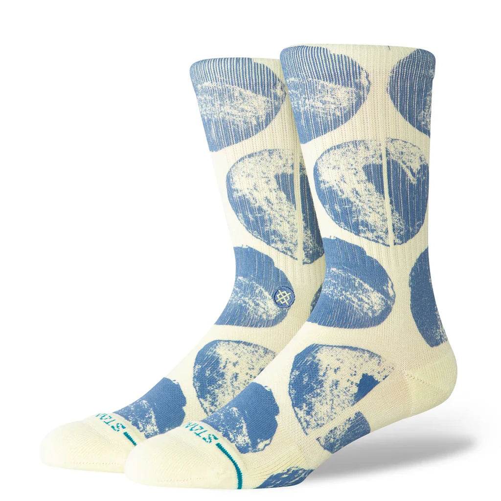 Stance Pop Dot Crew Socks - Butter - One Revolver Surfboards