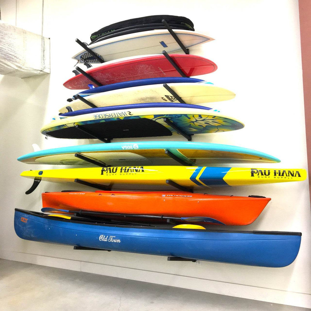 Sup Rail Mount Storage Rack Kona SUP & Surfboard Storage | Indoor Adjustable Rack | 4 Level - One ...