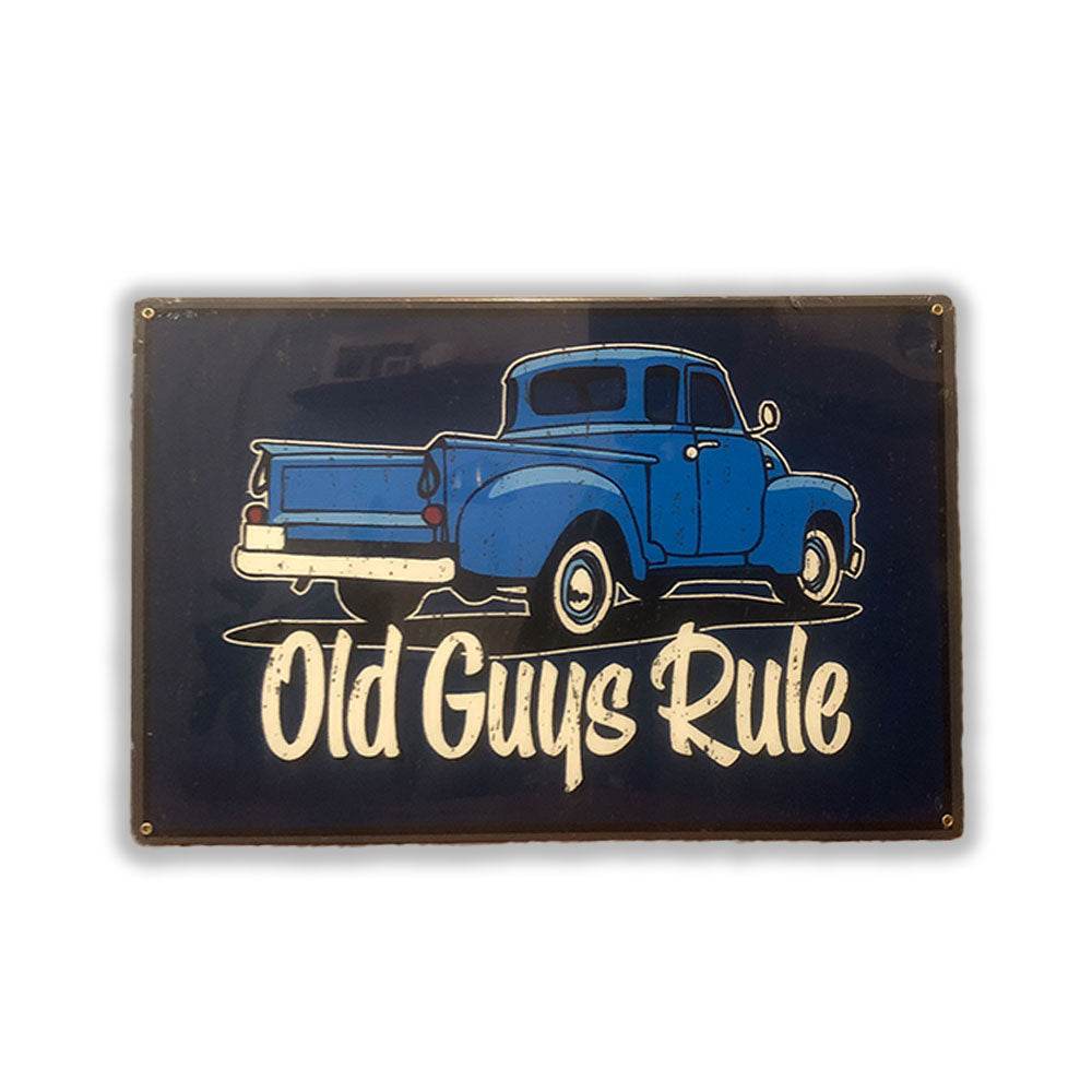 Blue Truck Vintage Metal Sign - One Revolver Surfboards