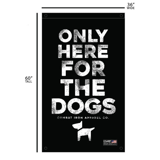 Only Here For The Dogs 3' x 5' Wall Flag - One Revolver Surfboards