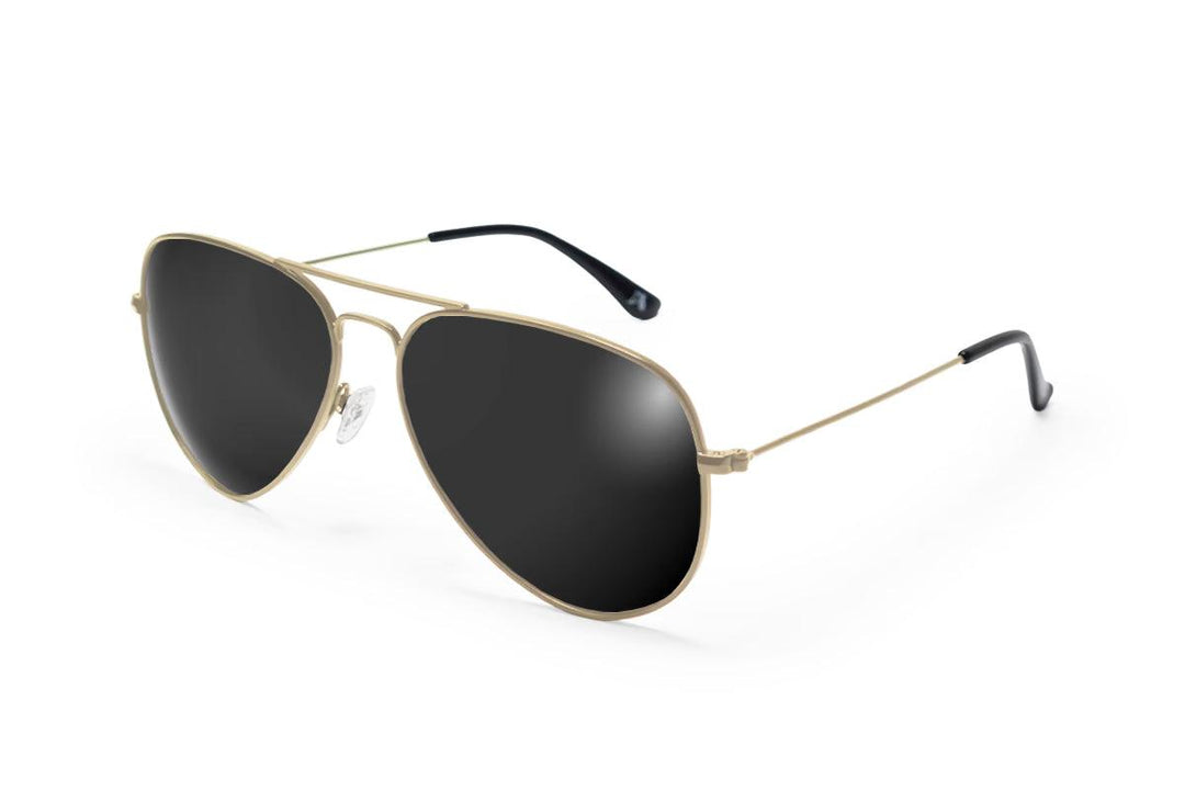 One Revolver Surfboards - Gold - Jet Black Lens Polarized - Oasis Oasis