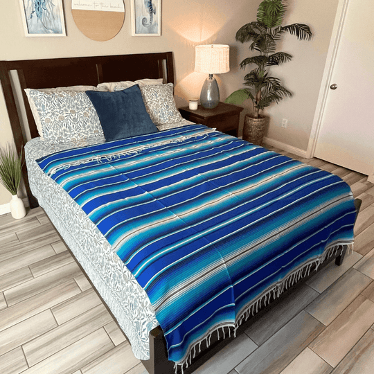 Blue Serape Isla Blanket - One Revolver Surfboards