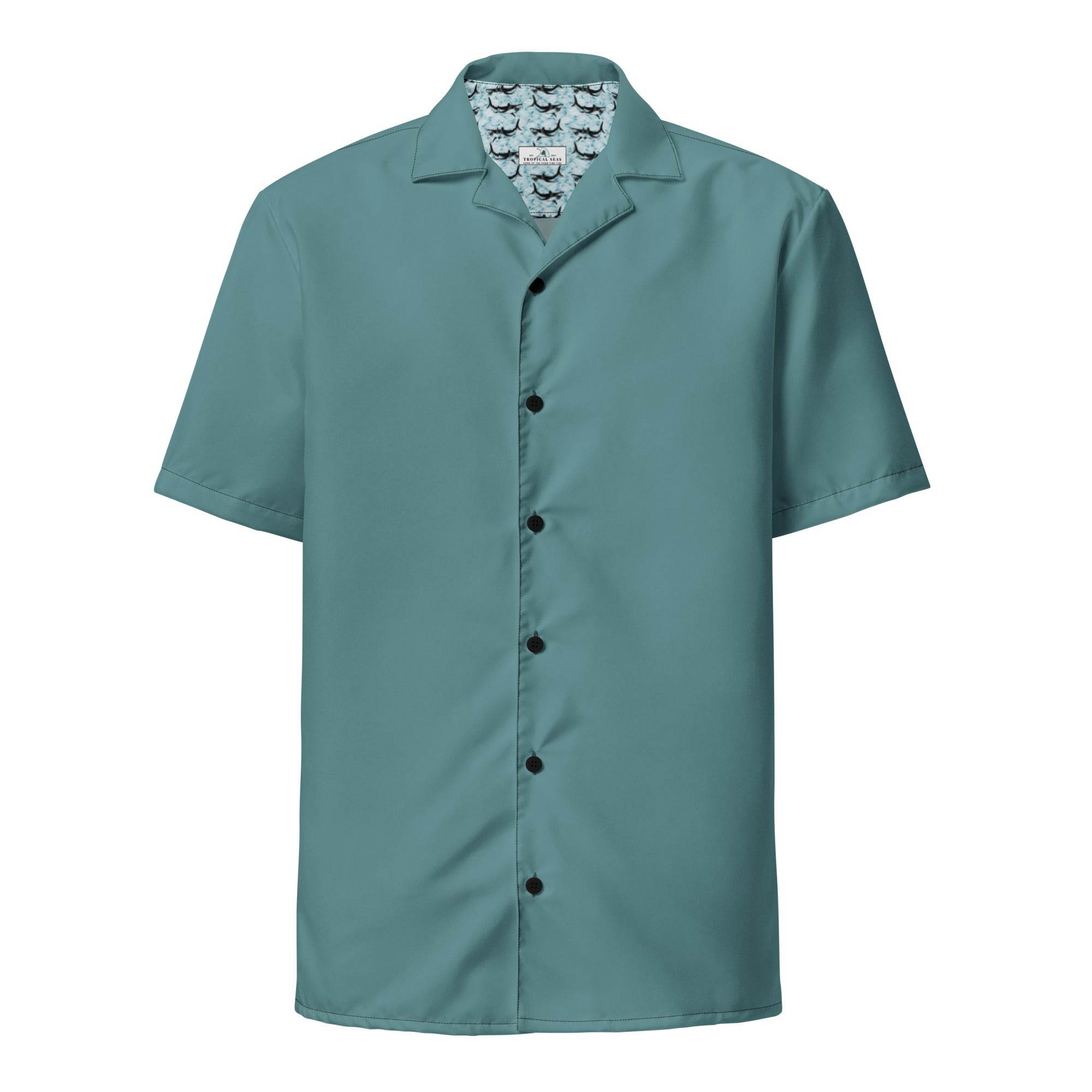 Labelless Ocean Green Button Down Camp Shirt - One Revolver Surfboards
