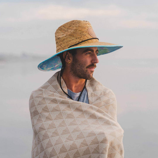 Organic Throw Blanket - Tan & Beige - One Revolver Surfboards