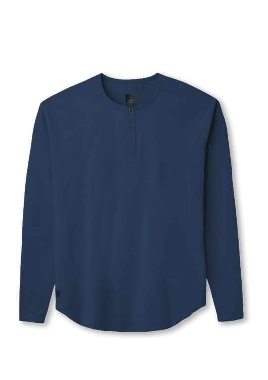 L/S Henley Curved Hem VX - One Revolver Surfboards
