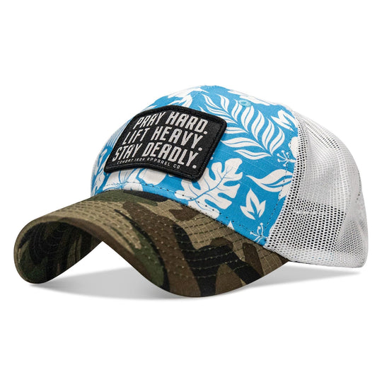 One Revolver Surfboards - Pray Hard. Lift Heavy. Stay Deadly. Patch Original Ripstop Snapback Hat HEADWEAR