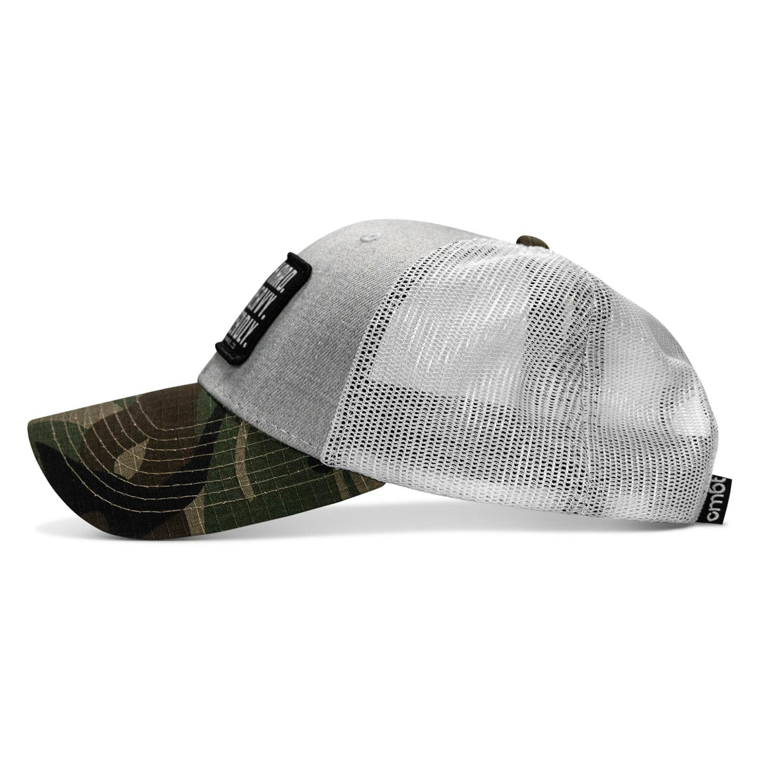 One Revolver Surfboards - Pray Hard. Lift Heavy. Stay Deadly. Patch Original Ripstop Snapback Hat HEADWEAR