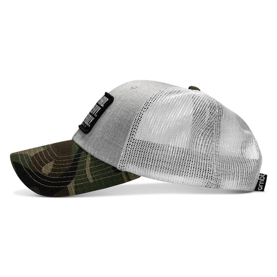 One Revolver Surfboards - Pray Hard. Lift Heavy. Stay Deadly. Patch Original Ripstop Snapback Hat HEADWEAR