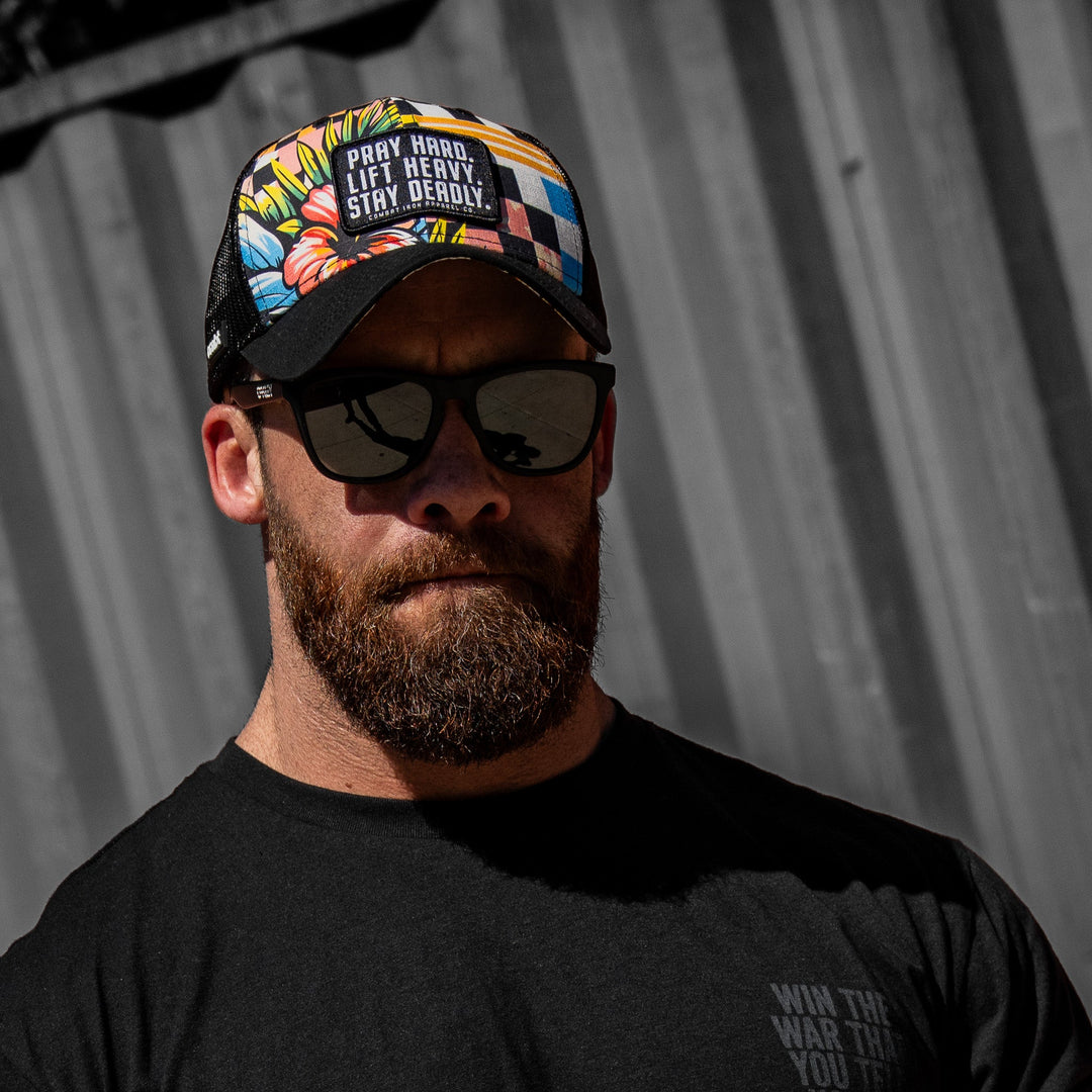 Pray Hard. Lift Heavy. Stay Deadly. Patch Original Ripstop Snapback Hat