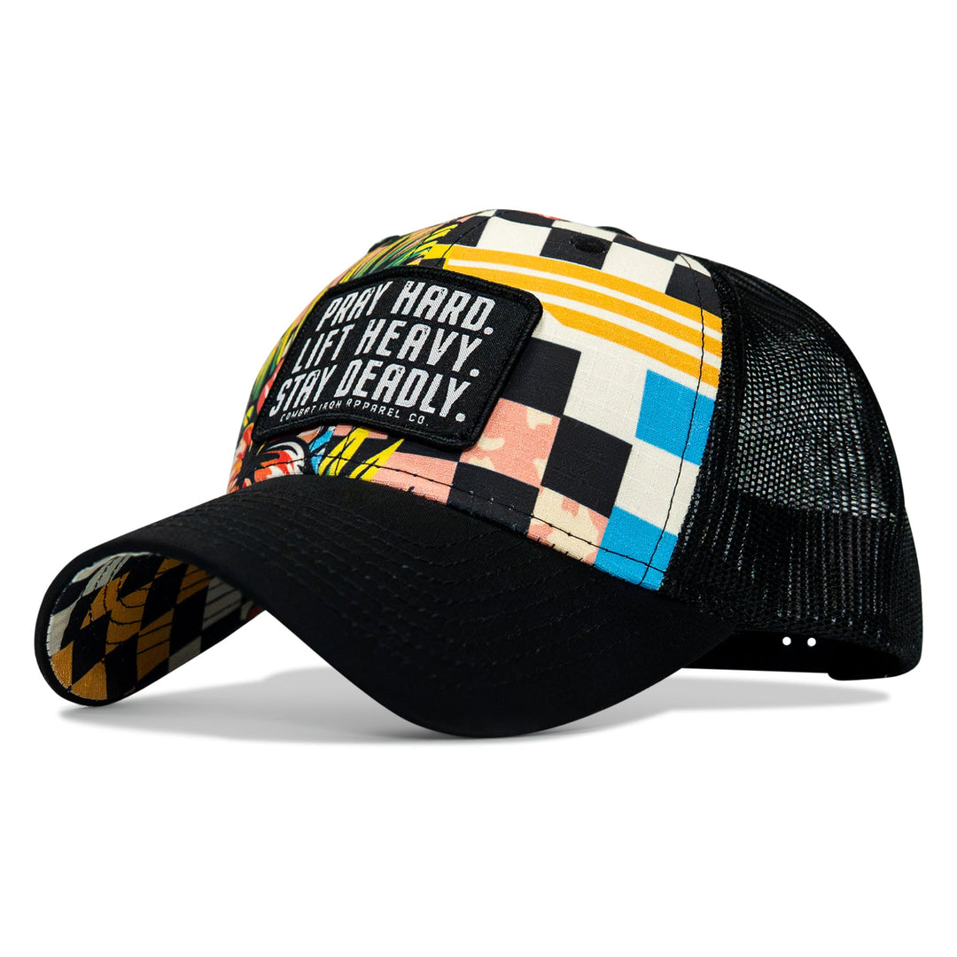 Pray Hard. Lift Heavy. Stay Deadly. Patch Original Ripstop Snapback Hat