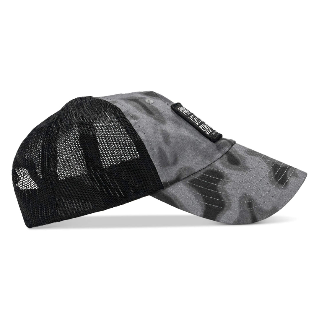 One Revolver Surfboards - Pray Hard. Lift Heavy. Stay Deadly. Patch Tactical Ripstop Mesh Snapback Hat HEADWEAR