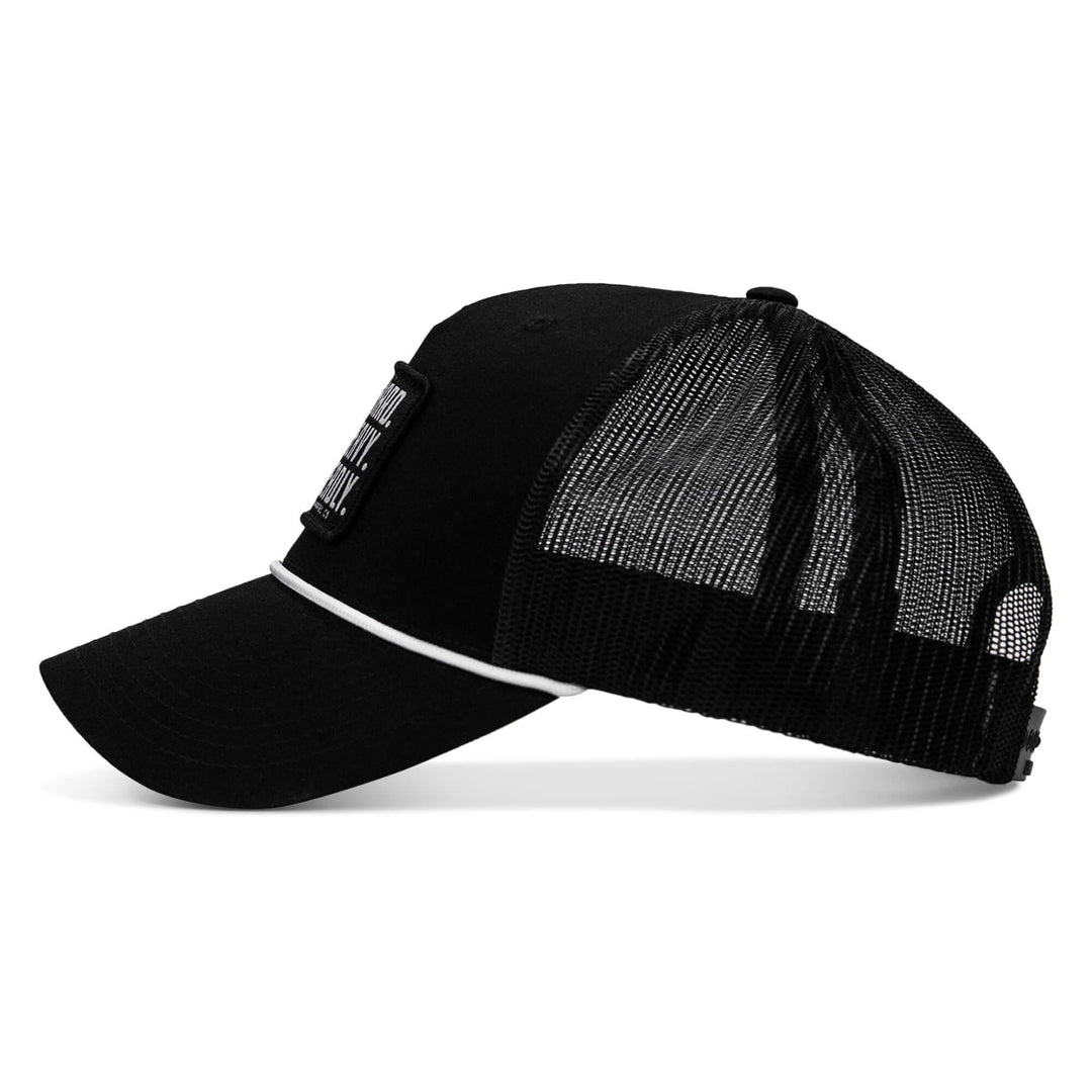 One Revolver Surfboards - Pray Hard. Lift Heavy. Stay Deadly. Patch Rope Snapback Hat HEADWEAR