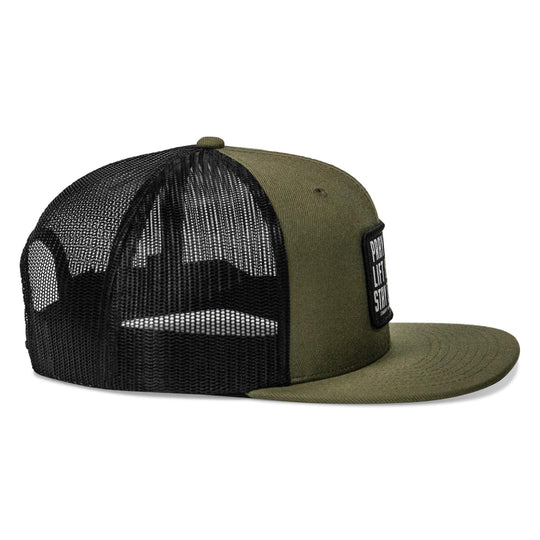 One Revolver Surfboards - Pray Hard. Lift Heavy. Stay Deadly. Flat Bill SnapBack Hat HEADWEAR