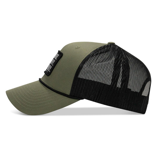 One Revolver Surfboards - Pray Hard. Lift Heavy. Stay Deadly. Patch Rope Snapback Hat HEADWEAR