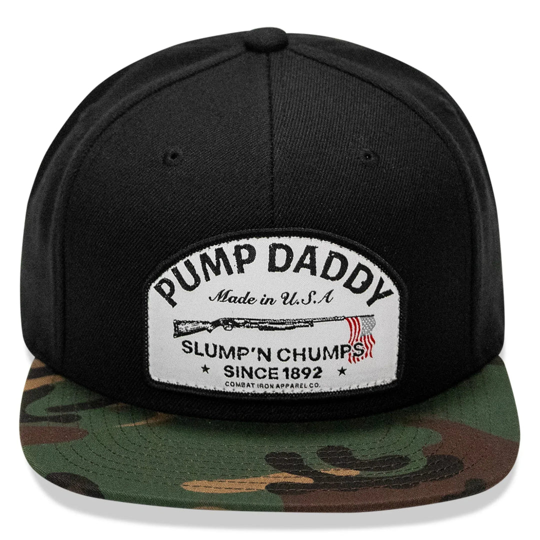PUMPDADDY-WOODLANDBDU_BLACKFLATBILLSNAPBACK_1 - One Revolver Surfboards