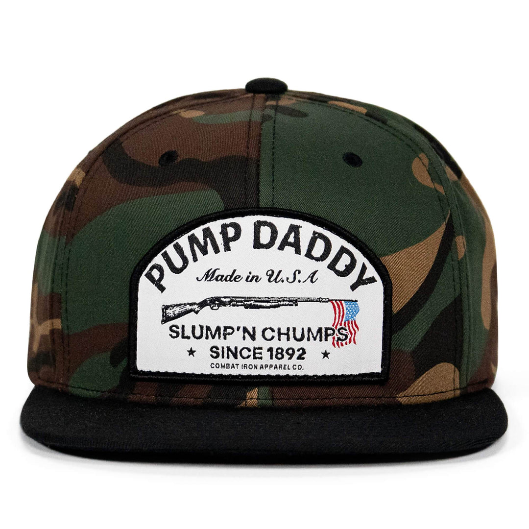 Pump Daddy Original Patch Flat Bill SnapBack Hat - One Revolver Surfboards