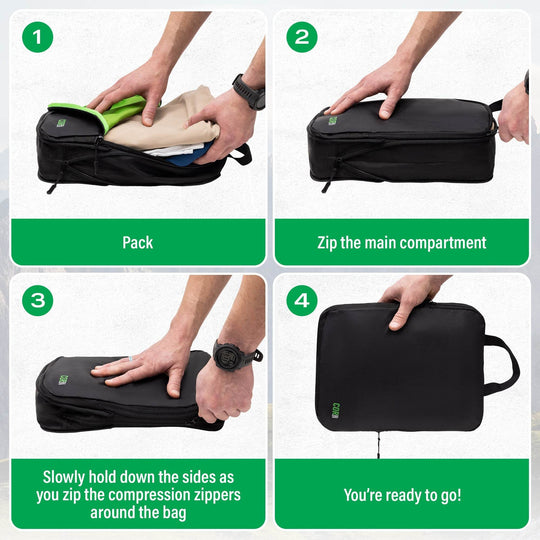 Island Hopper Travel Bundle - Backpack + Toiletry Bag + Compression Packing Cubes with YKK - Backpacks - One Revolver Surfboards