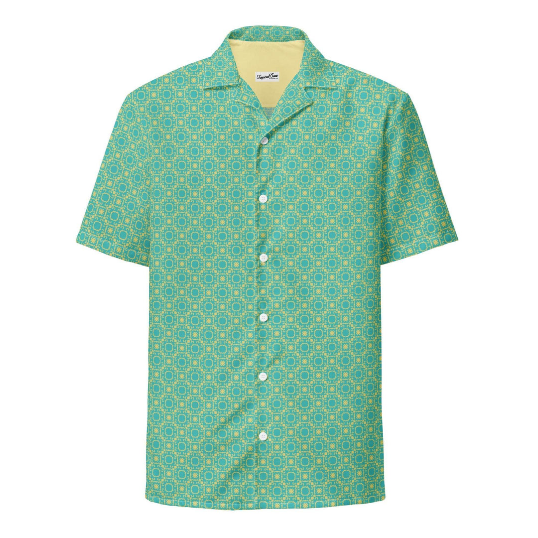 Palm Frond Prism Button Down Hawaiian Shirt - One Revolver Surfboards