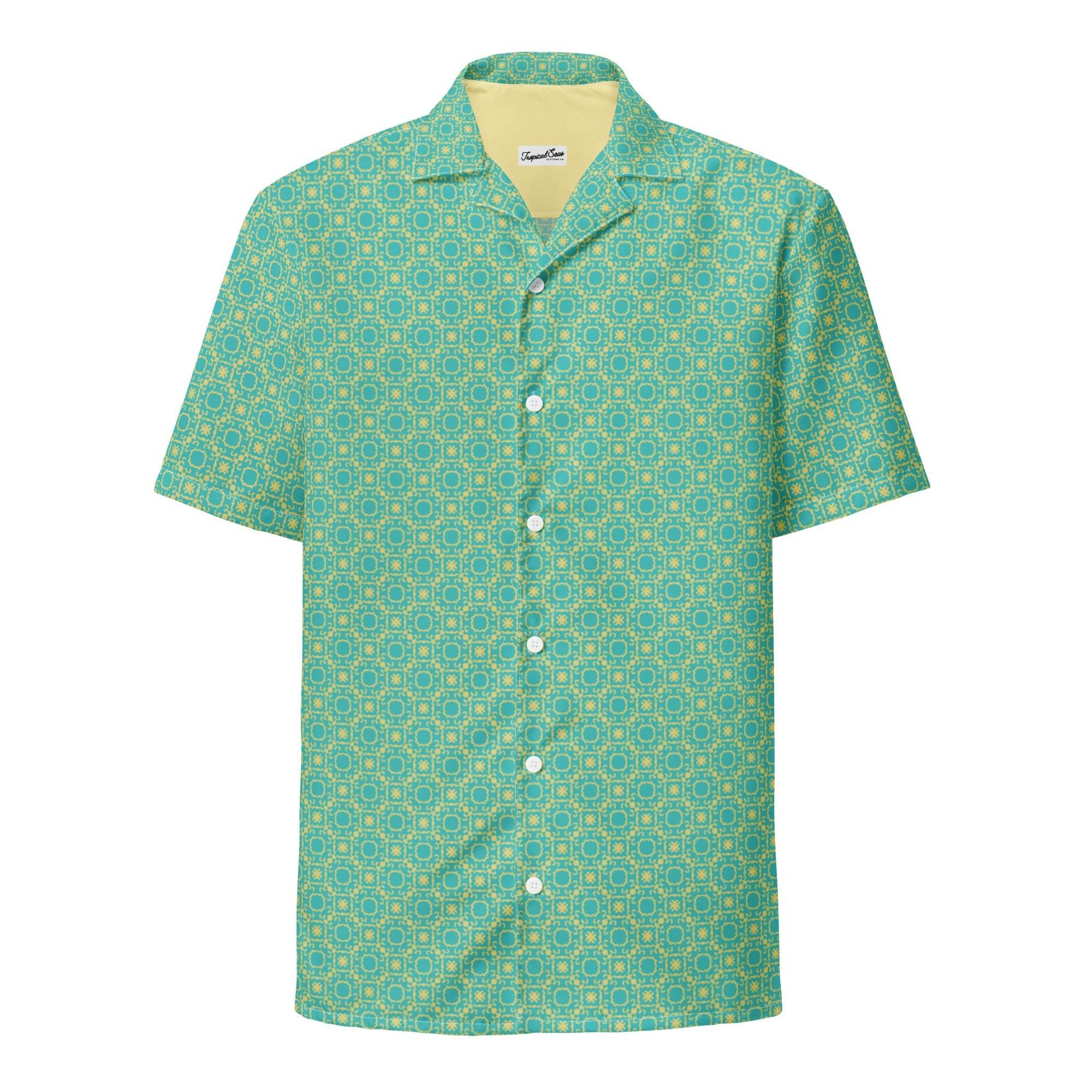 Palm Frond Prism Button Down Hawaiian Shirt - One Revolver Surfboards