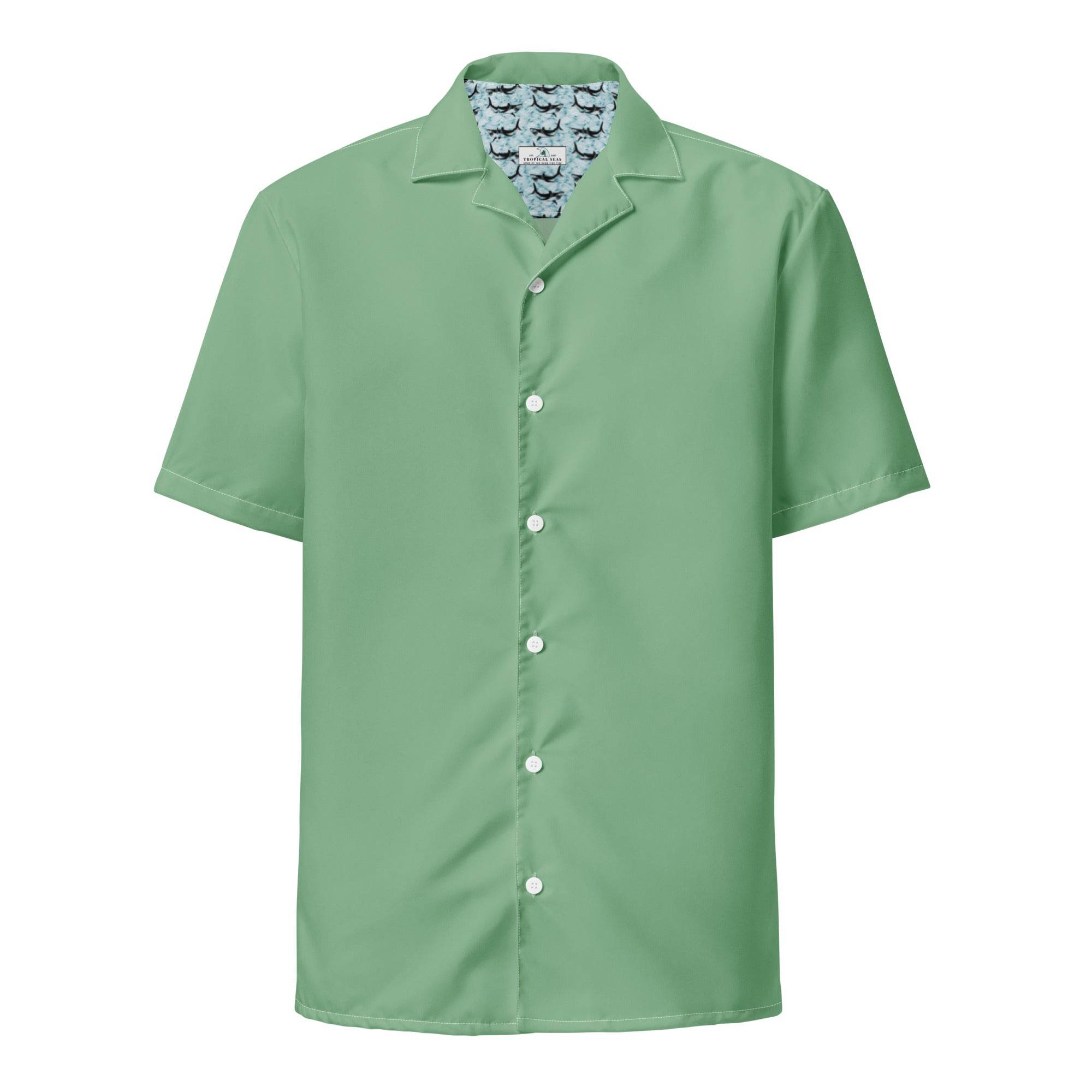 Labelless Palm Green Button Down Camp Shirt - One Revolver Surfboards