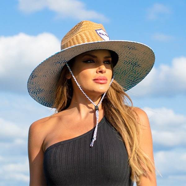 Palms Under Brim Straw Hat - One Revolver Surfboards