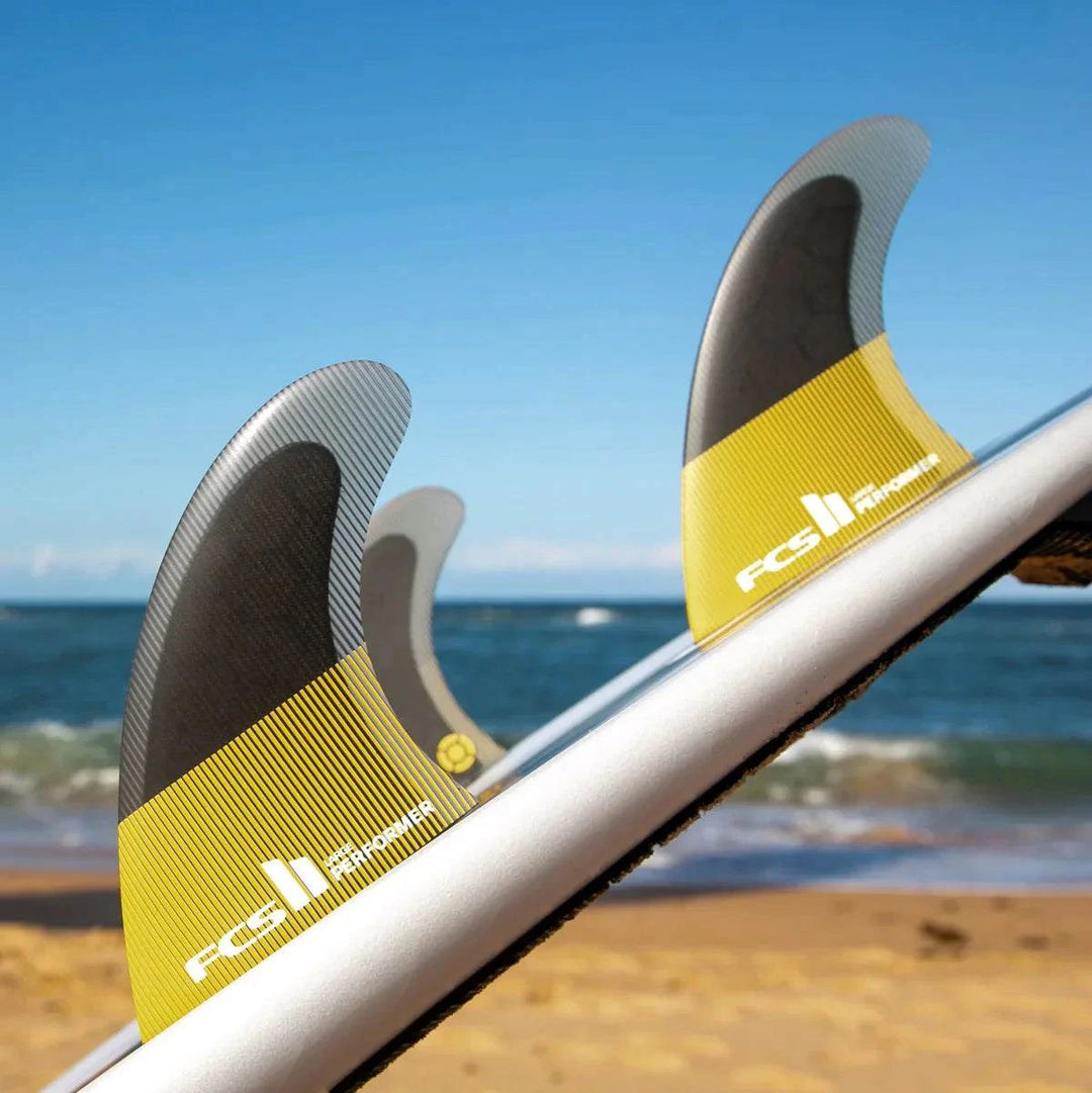 FCS II PERFORMER PC TRI FINSFCS II Performer PC Carbon Tri Fins
Balance of speed, flow, and response. Suitable for all conditions.
Overview:


Balanced Performance: Designed for a balance of spSurfboard FinsOne Revolver SurfboardsOne Revolver SurfboardsFCS II PERFORMER PC TRI FINS