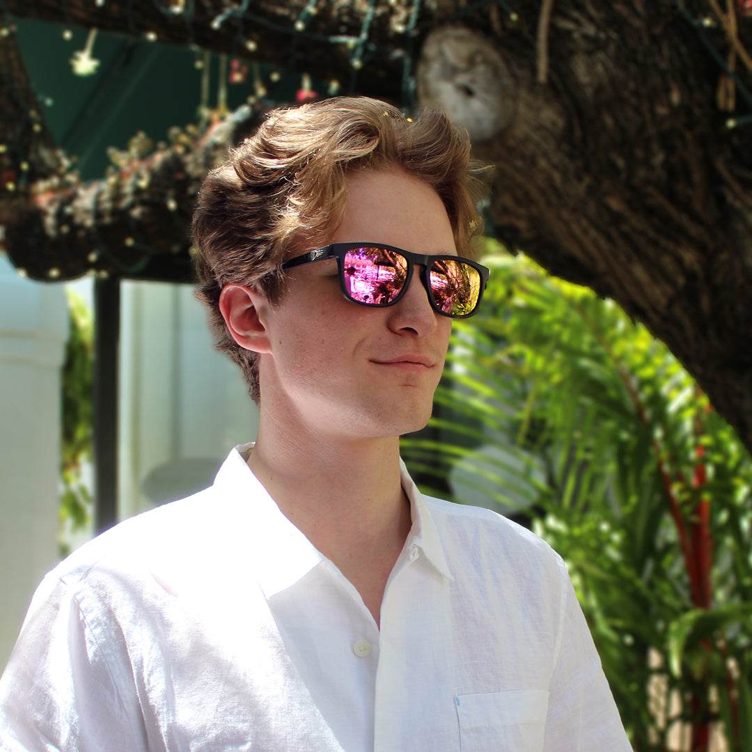 Floaties - Matte Black - Pink Lemonade Lens Polarized - One Revolver Surfboards