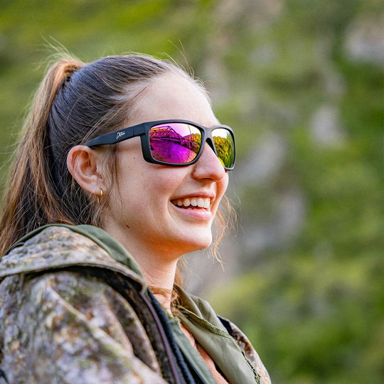 Breach - Matte Black - Pink Polarized ANSI Z87+ - One Revolver Surfboards