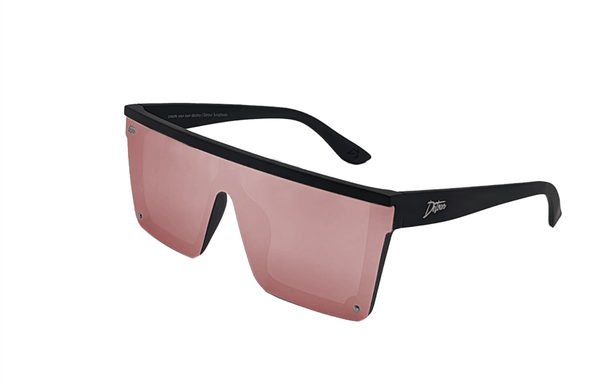 Tidal Wave - Matte Black - Rose Quartz Pink Lens Polarized - One Revolver Surfboards