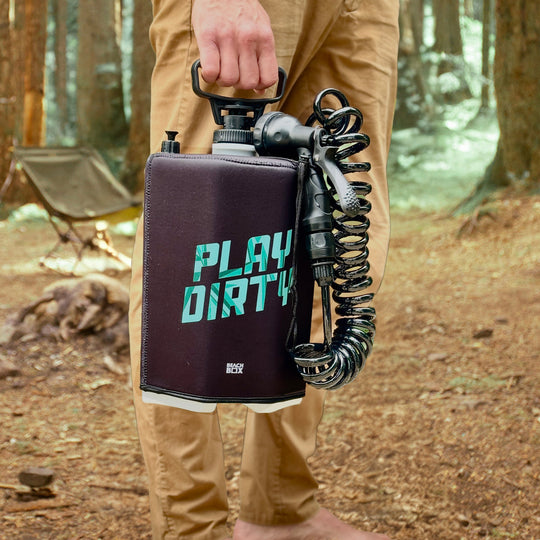 BeachBox Portable Outdoor Shower Tank - Play Dirty / Black