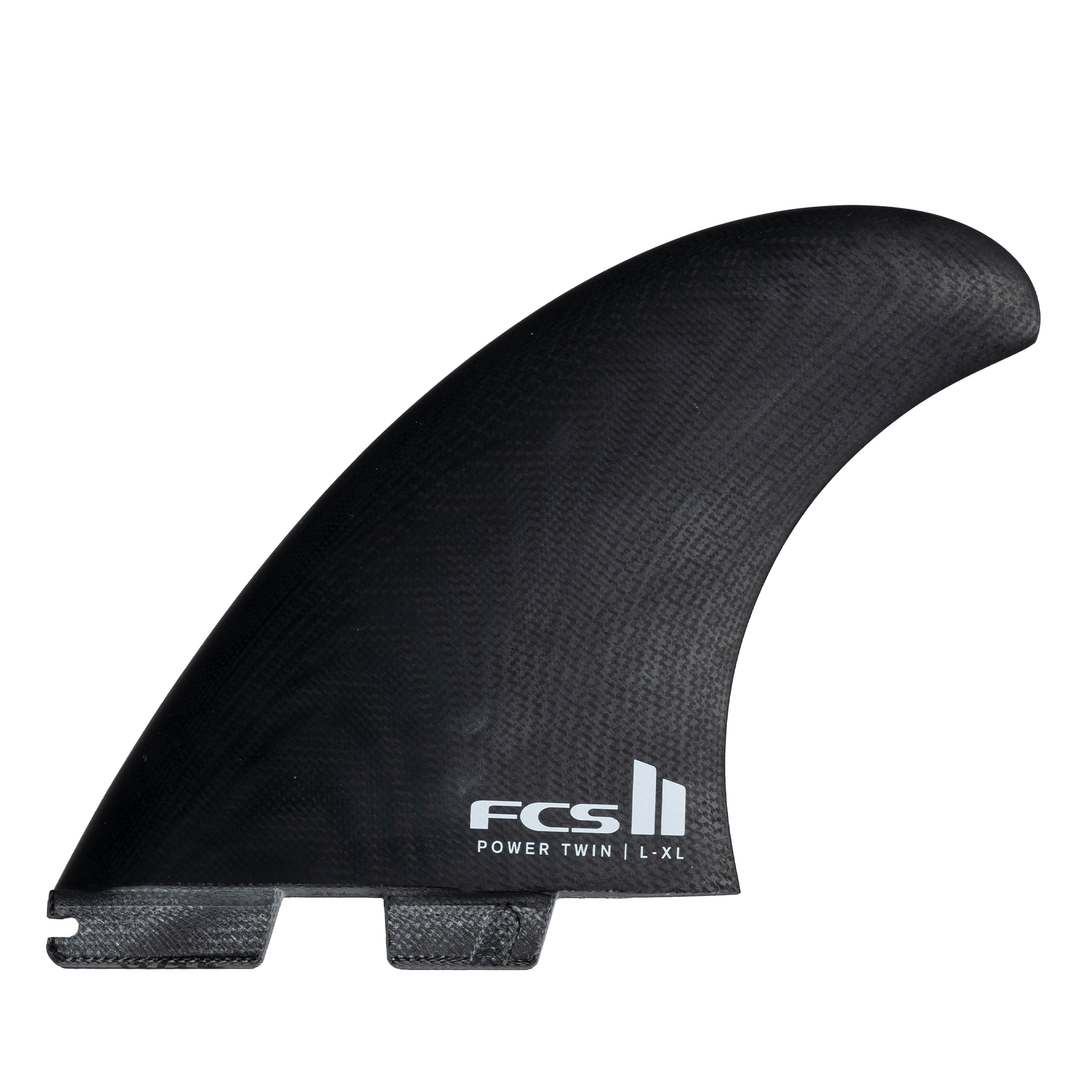 FCS II Power Twin + 1 Fin Set Black/White