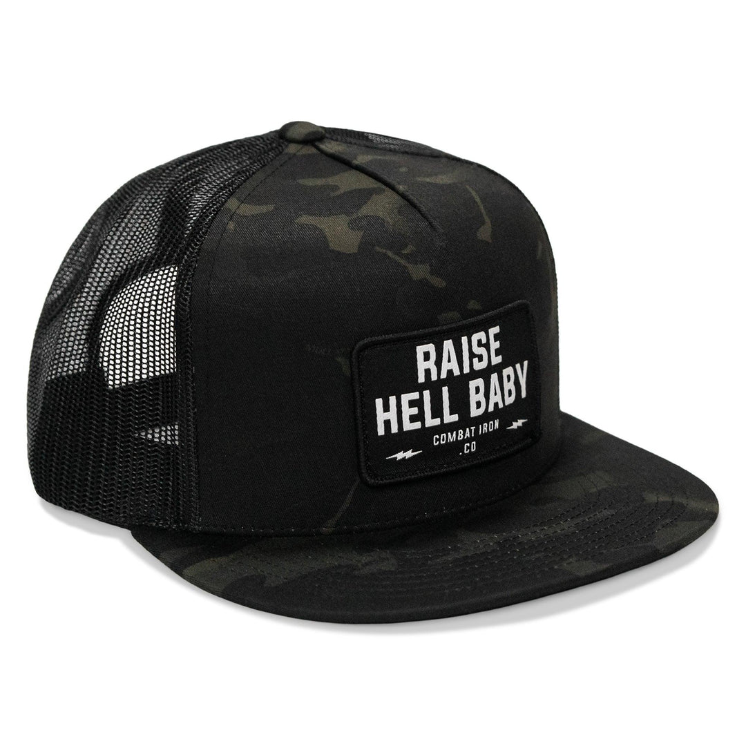 One Revolver Surfboards - Raise Hell Baby Patch. Flatbill Hat HEADWEAR