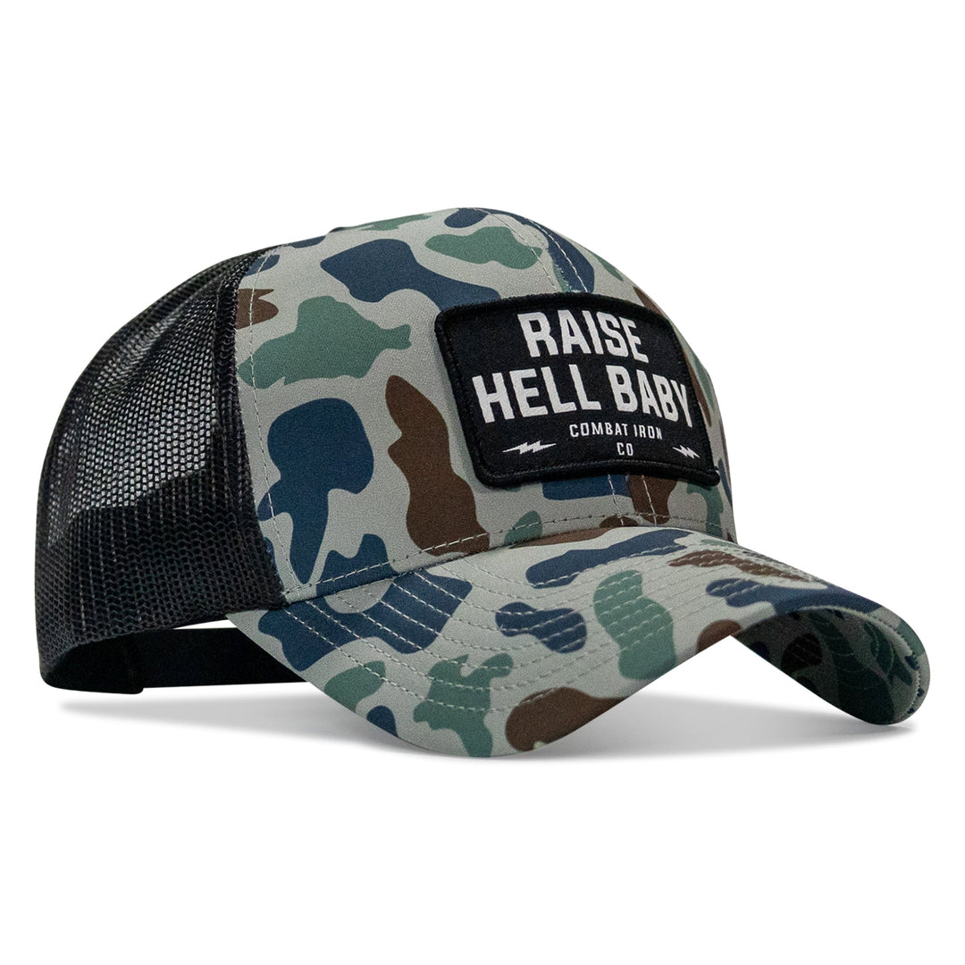 Raise Hell Baby Patch Snapback Hat