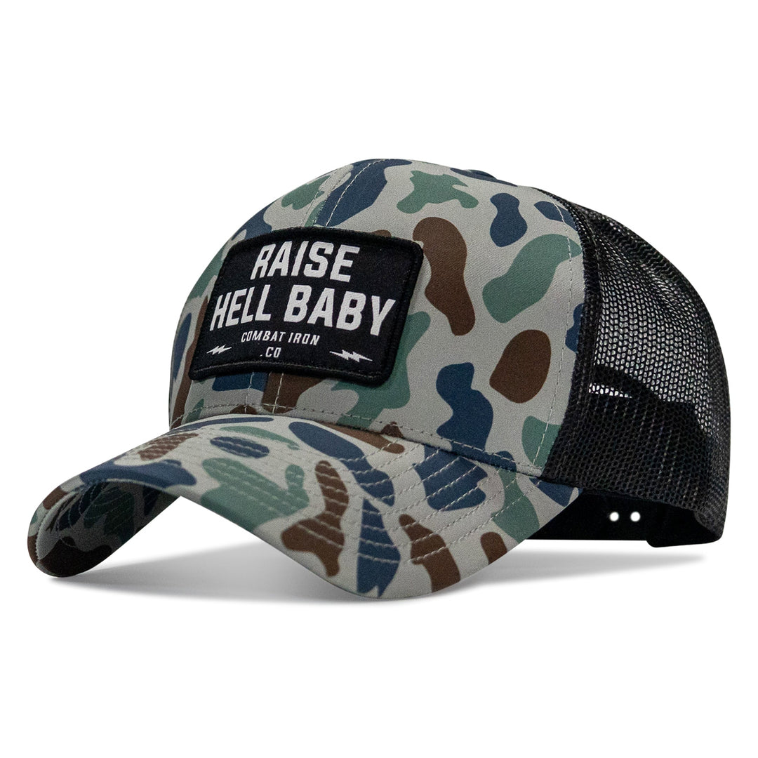 Raise Hell Baby Patch Snapback Hat