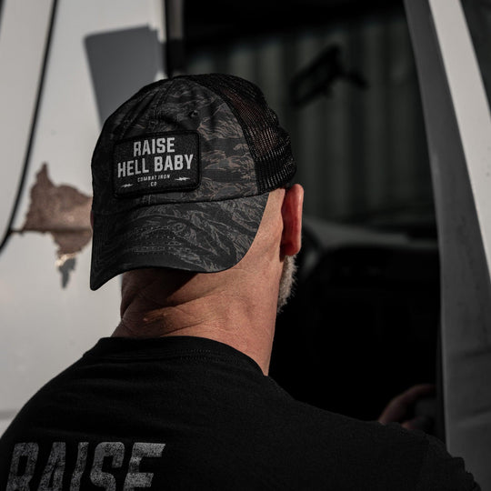 One Revolver Surfboards - Raise Hell Baby Patch Tactical Ripstop Mesh Snapback Hat HEADWEAR
