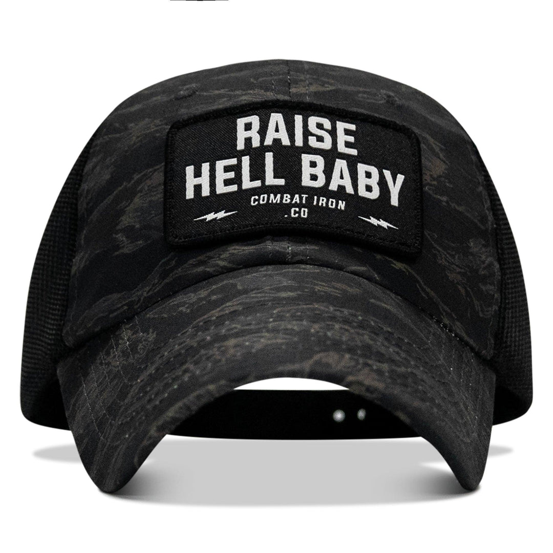 One Revolver Surfboards - Raise Hell Baby Patch Tactical Ripstop Mesh Snapback Hat HEADWEAR