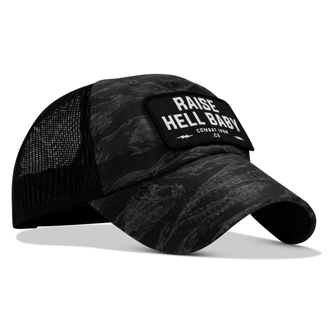 One Revolver Surfboards - Raise Hell Baby Patch Tactical Ripstop Mesh Snapback Hat HEADWEAR