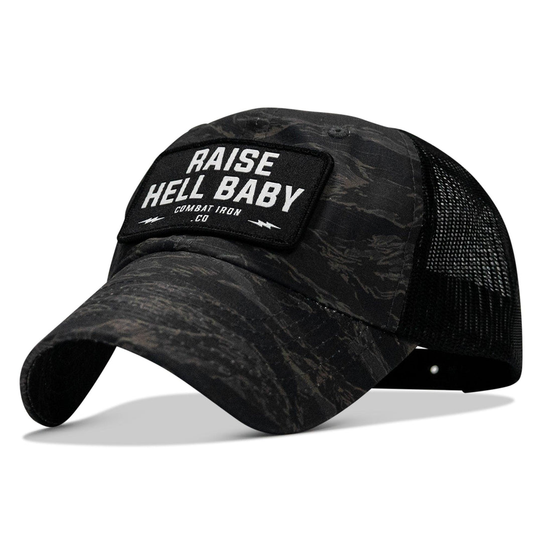 One Revolver Surfboards - Raise Hell Baby Patch Tactical Ripstop Mesh Snapback Hat HEADWEAR