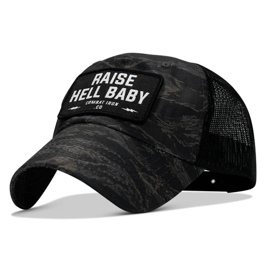 One Revolver Surfboards - Raise Hell Baby Patch Tactical Ripstop Mesh Snapback Hat HEADWEAR