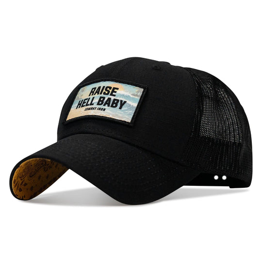One Revolver Surfboards - Raise Hell Baby Sunset Patch Original Ripstop Snapback Hat HEADWEAR