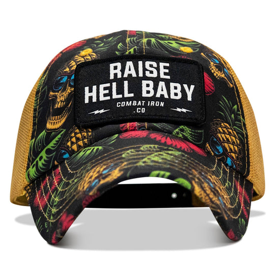 One Revolver Surfboards - Raise Hell Baby Patch Tactical Ripstop Mesh Snapback Hat HEADWEAR