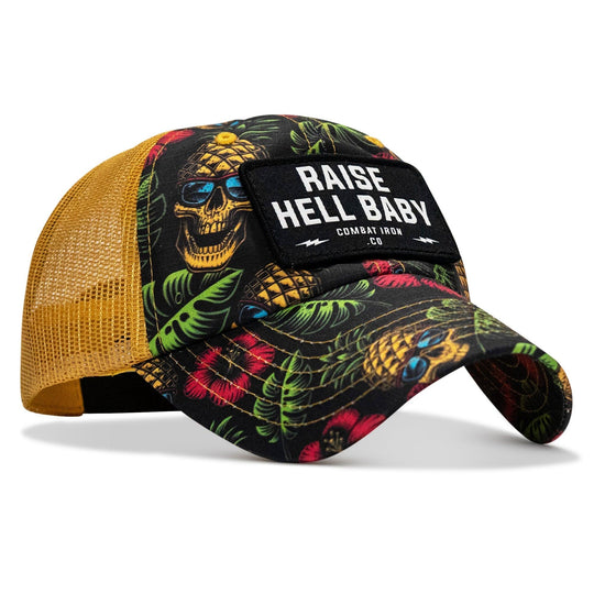 One Revolver Surfboards - Raise Hell Baby Patch Tactical Ripstop Mesh Snapback Hat HEADWEAR