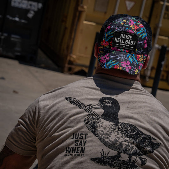Raise Hell Baby Patch Tactical Ripstop Mesh Snapback Hat