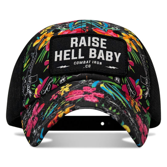 One Revolver Surfboards - Raise Hell Baby Patch Tactical Ripstop Mesh Snapback Hat HEADWEAR